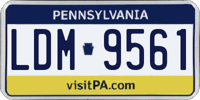 PA license plate LDM9561