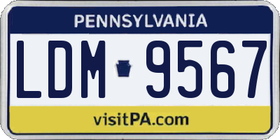 PA license plate LDM9567