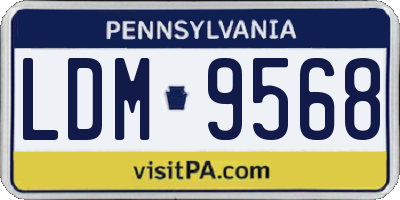 PA license plate LDM9568
