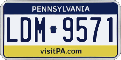 PA license plate LDM9571