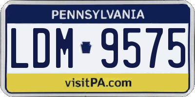 PA license plate LDM9575