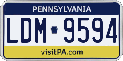 PA license plate LDM9594