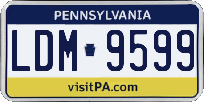 PA license plate LDM9599