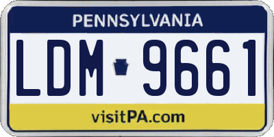 PA license plate LDM9661