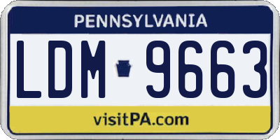 PA license plate LDM9663