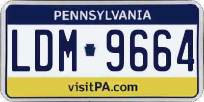 PA license plate LDM9664