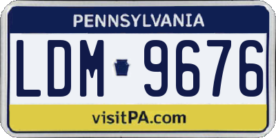 PA license plate LDM9676