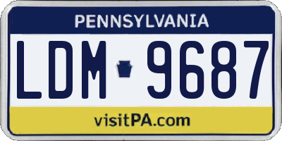 PA license plate LDM9687