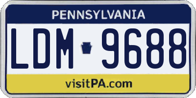 PA license plate LDM9688