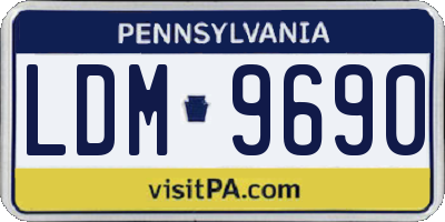 PA license plate LDM9690