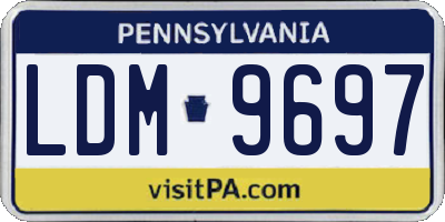 PA license plate LDM9697