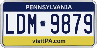 PA license plate LDM9879