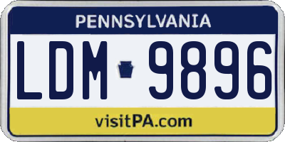 PA license plate LDM9896