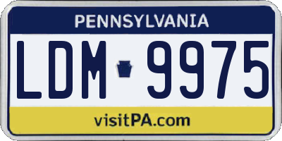 PA license plate LDM9975