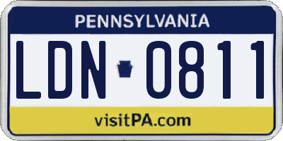 PA license plate LDN0811