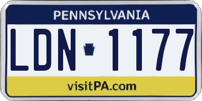 PA license plate LDN1177