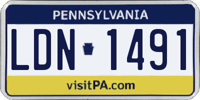 PA license plate LDN1491