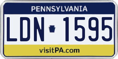 PA license plate LDN1595