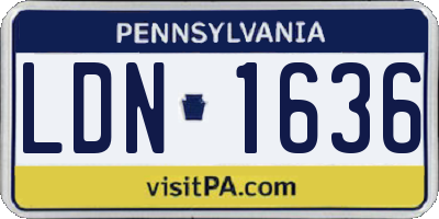 PA license plate LDN1636