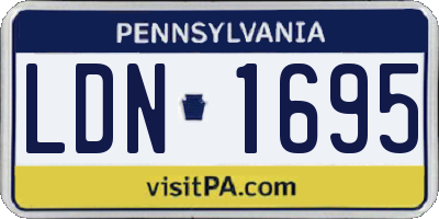 PA license plate LDN1695