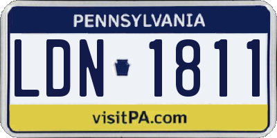 PA license plate LDN1811