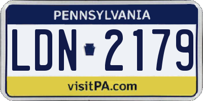 PA license plate LDN2179