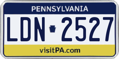 PA license plate LDN2527