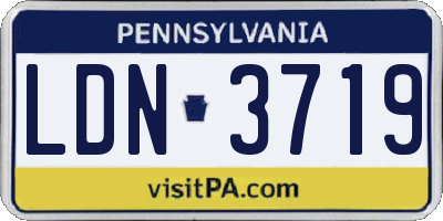 PA license plate LDN3719