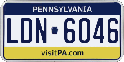 PA license plate LDN6046