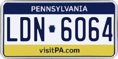 PA license plate LDN6064
