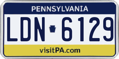 PA license plate LDN6129