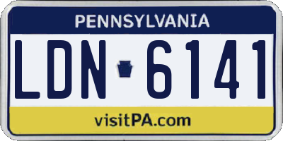 PA license plate LDN6141