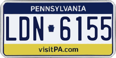 PA license plate LDN6155