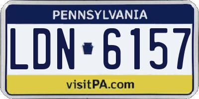 PA license plate LDN6157