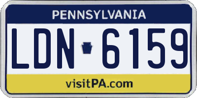PA license plate LDN6159