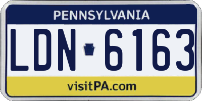 PA license plate LDN6163