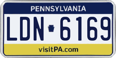 PA license plate LDN6169