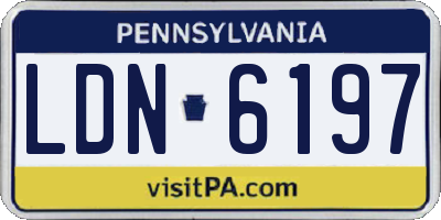 PA license plate LDN6197
