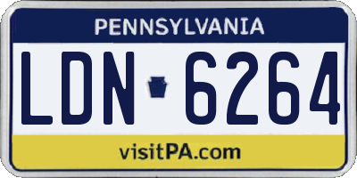 PA license plate LDN6264