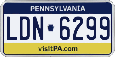 PA license plate LDN6299