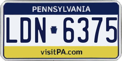 PA license plate LDN6375