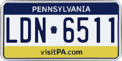 PA license plate LDN6511