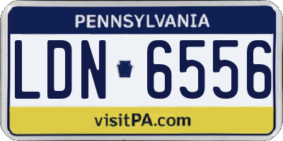 PA license plate LDN6556