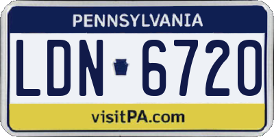 PA license plate LDN6720