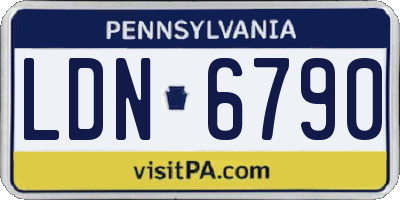 PA license plate LDN6790