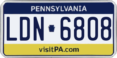 PA license plate LDN6808