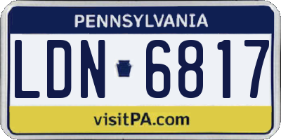 PA license plate LDN6817