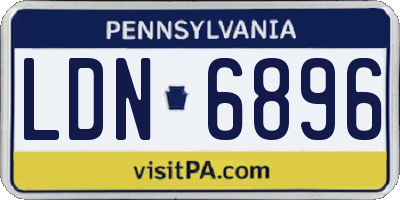PA license plate LDN6896