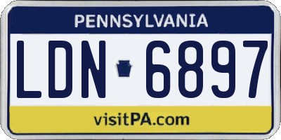 PA license plate LDN6897