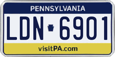 PA license plate LDN6901